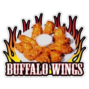 BUFFALO WINGS Concession Decal chicken menu sign hot