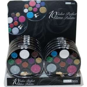  10 Color Perfect Glitter Palette Case Pack 12 Beauty
