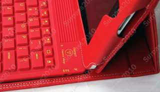Bluetooth Keyboard Wireless Leather Case Cover for iPad 1 1st red New 