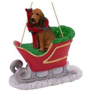  Bloodhound in a Sleigh Christmas Ornament: Home & Kitchen