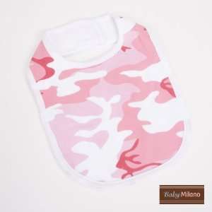  Pink Camo Baby Bib by Baby Milano.: Baby