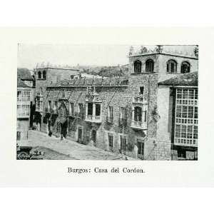  1924 Print Burgos Spain Europe Palace Royalty King Queens 