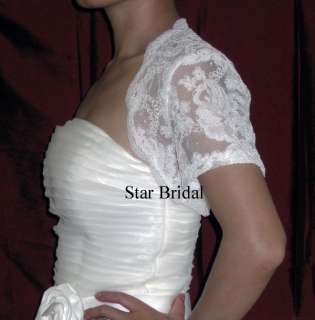 bolero in ivory style bl38 color ivory fabric bridal lace size s xxl 