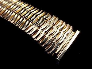   yellow gold filled GEMEX watch band Brigand Scalloped Flashy 19mm