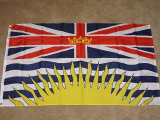 BRITISH COLUMBIA FLAGIT IS 3X5 AND IS MADE FROM LIGHTWEIGHT 