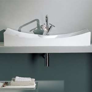 Scarabeo Supported or Wall Mounted Ceramic Washbasin without Overflow 