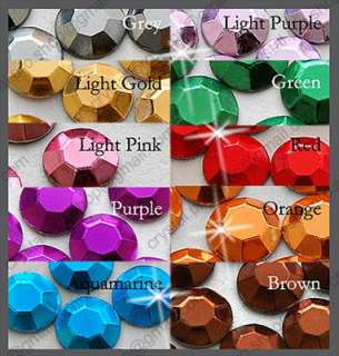 14400 Mix 10 colors faceted Hotfix Rhinestud 5mm 20ss K  