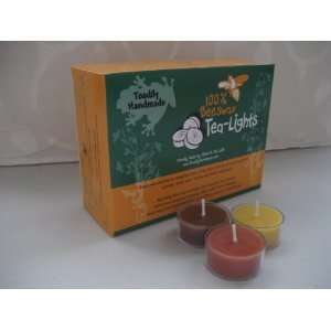  100% Beeswax Candles   36 Tea Light Candles in Fall Colors 