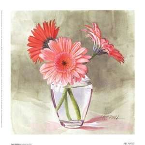  Coral Gerbera   Poster by Mary Kay Krell (7x7): Home 