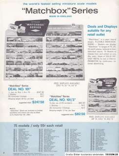 rare Matchbox/Lesney/Bronner Dealer catalog 1967  