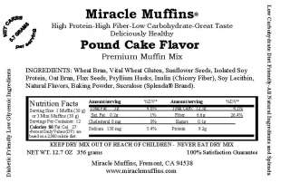 Miracle Muffins   Sugar Free   Splenda   9 Flavors!  