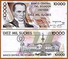 Ecuador, 10000 (10,000) Sucres, 1995, P 127 (127b), UNC Pre USD$