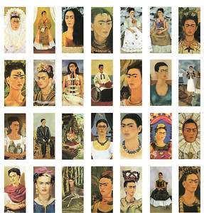 Frida Kahlo Collage Sheet Domino 1 x 2 Images x28  