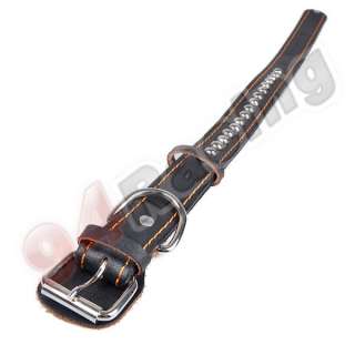 Identify Dog Collar Buckle Leather Neck Strap 16  