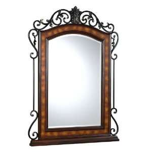   Console Mirror with Cherry Highlights   Grand Estate