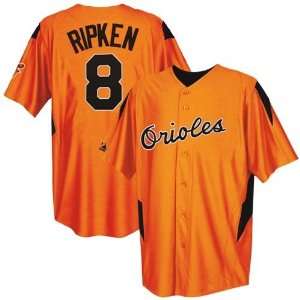   Cal Ripken Jr. Orange Cooperstown Stance II Baseball Jersey Sports
