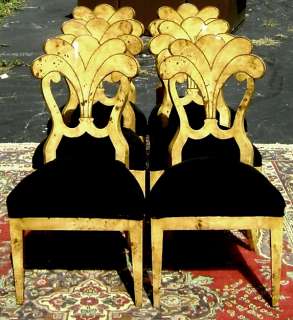 FABULOUS!! SET 6 Biedermeier style Elm chairs  