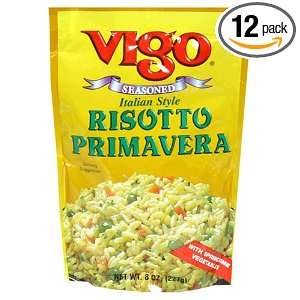 Vigo Primavera Rice, 8 Ounce Pouches (Pack of 12):  Grocery 