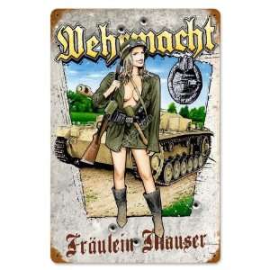  German WW2 Vintage Metal Sign Fraulein Mauser 98k 