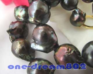 16mm baroque black keshi reborn pearl buildup 