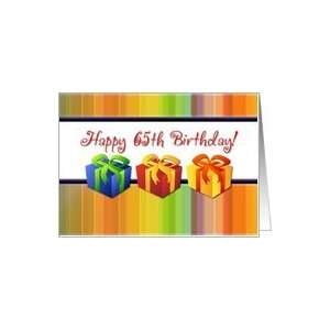  Happy 65th Birthday   Colorful Gifts Card: Toys & Games