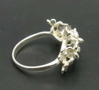 STERLING SILVER RING FLOWER 925 NEW SIZE H T QUALITY  