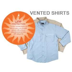  Shimano Vented Long Sleeve Sleeve Shirt, Khaki, MD Sports 