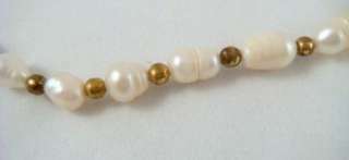 Vintage Natural Pearl Beaded Single Strand Necklace  