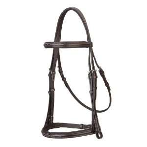  Stubben Fancy Stitched Snaffle Bridle w/ Padded Browband 