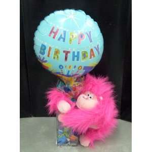  Happy Birthday Pink Gorilla with Candybox and Balloon: Everything Else