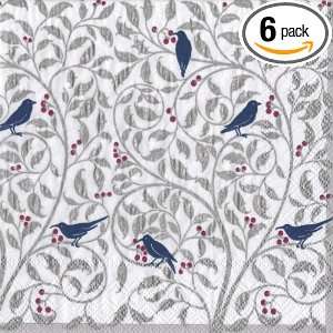  Ideal Home Range Willow Birds, Silver Cocktail Napkin, 20 