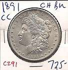 1891 cc carson city morgan silver dollar choice brillia buy