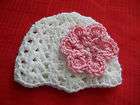 reborn dolls handmade crocheted hat white pink buy it now