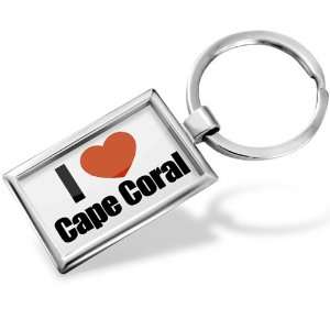 Keychain I Love Cape Coral region: Florida, United States   Hand 