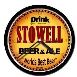  STOWELL beer and ale cerveza wall clock 