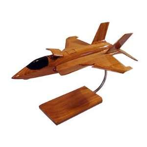  F 35B JSF/STOVL USMC Natural Wood Model Airplane Toys 