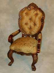Rococo Upholsetered Sheildback Dining Arm Chairs  