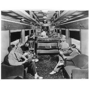 Comfortable lounge,dining car,Railroad Train,1917 1941:  
