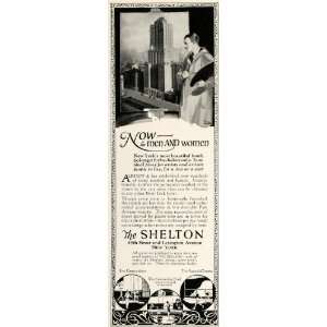  1925 Ad Shelton Hotel New York Painter Easel Canvas 