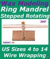 Stepped Ring Mandrel Rotate on Base Wire Wrap Wax Model  