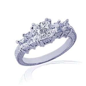   Radiant Cut Diamond Engagement Ring Pave SI1 I: Fascinating Diamonds