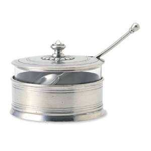 Match Italian Pewter Parmesan Dish and Spoon  Kitchen 