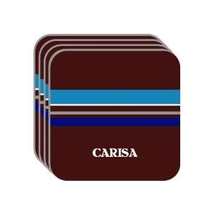 Personal Name Gift   CARISA Set of 4 Mini Mousepad Coasters (blue 