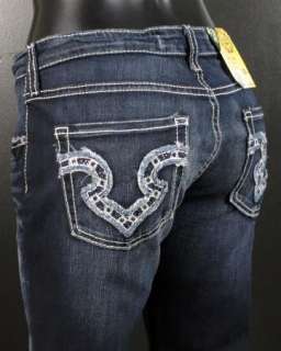   STAR Jeans LOW RISE Boot Cut STEAL REMY FLARE Long w CRYSTALS!  