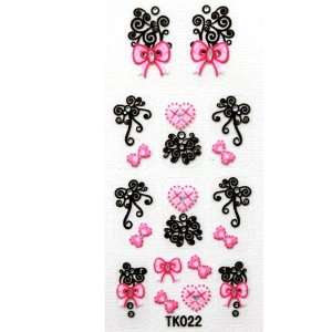   desgin a manicure nail decals stereoscopic 3D diamond butterfly bow