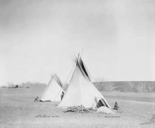 Description Late 1800s Pawnee Indian camp PHOTO