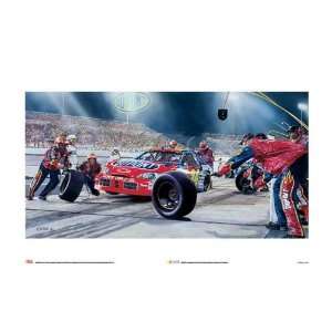  NASCAR Print: DuPont Car Pit Stop Art: Sports & Outdoors