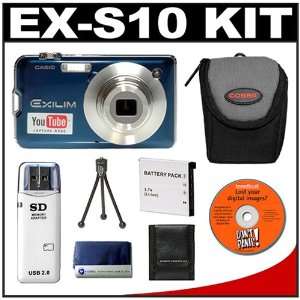  Casio Exilim EX S10 (Blue) Digital Camera with NP 60 