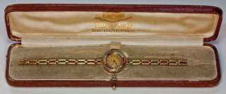 Vintage Swiss   Russian Jeweled Gold Ladies Wrist Watch Henry Moser 