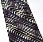 Canova Georges Duboeuf puzzle pattern purple silk tie  